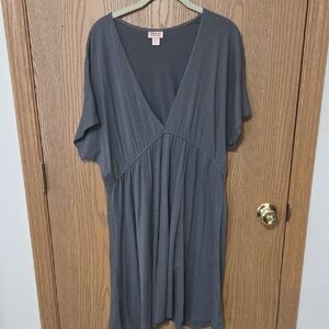 Mossimo Supply Co. Gray V-Neck Swim Coverup